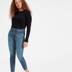 Everlane High Rise Skinny Jeans in Mid Blue